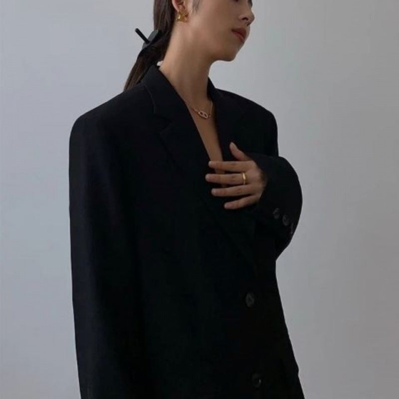 Padded Shoulder Blazer