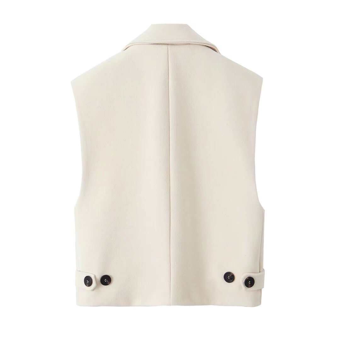 Casual Woollen Vest Coat