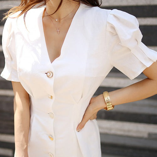 mid-length elegant styled dress