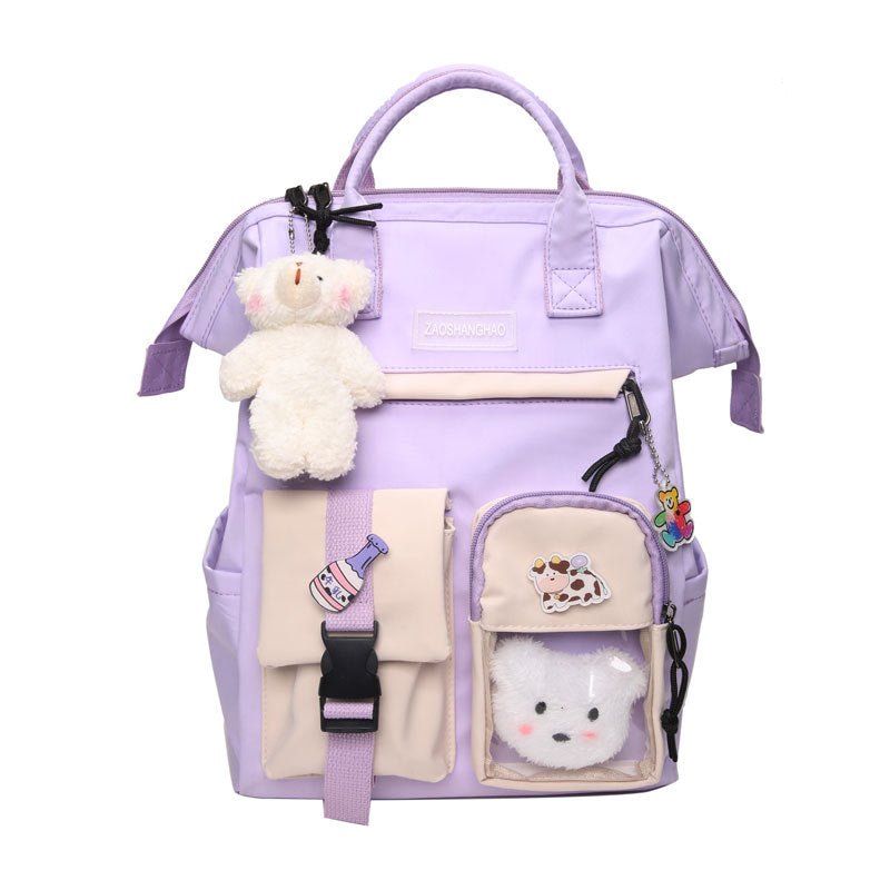 School Bag Backpack ForTeenagers Girls Cute Ring Bag