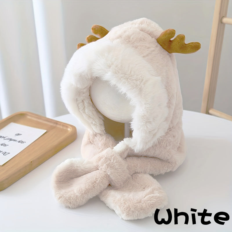 Cute animal hat and scarf Winter