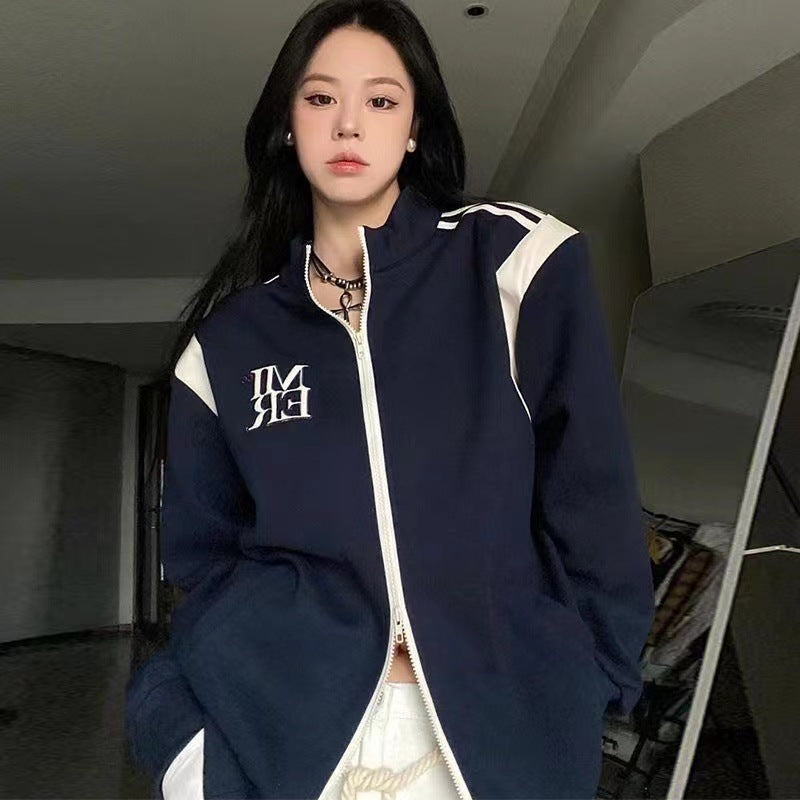 Thin Loose Retro Baseball Jacket