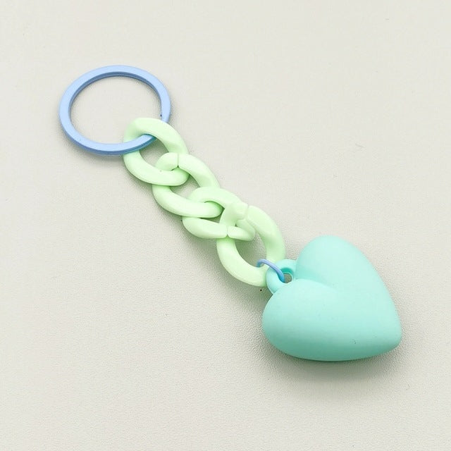 Heart-shaped Keychain Acrylic Chain Ring Accessories