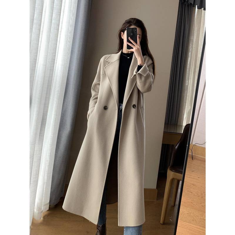 Light And Mature Style Mid-length Woollen Coat