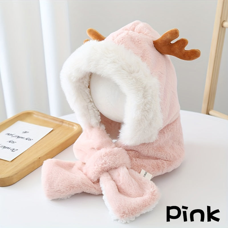 Cute animal hat and scarf Winter