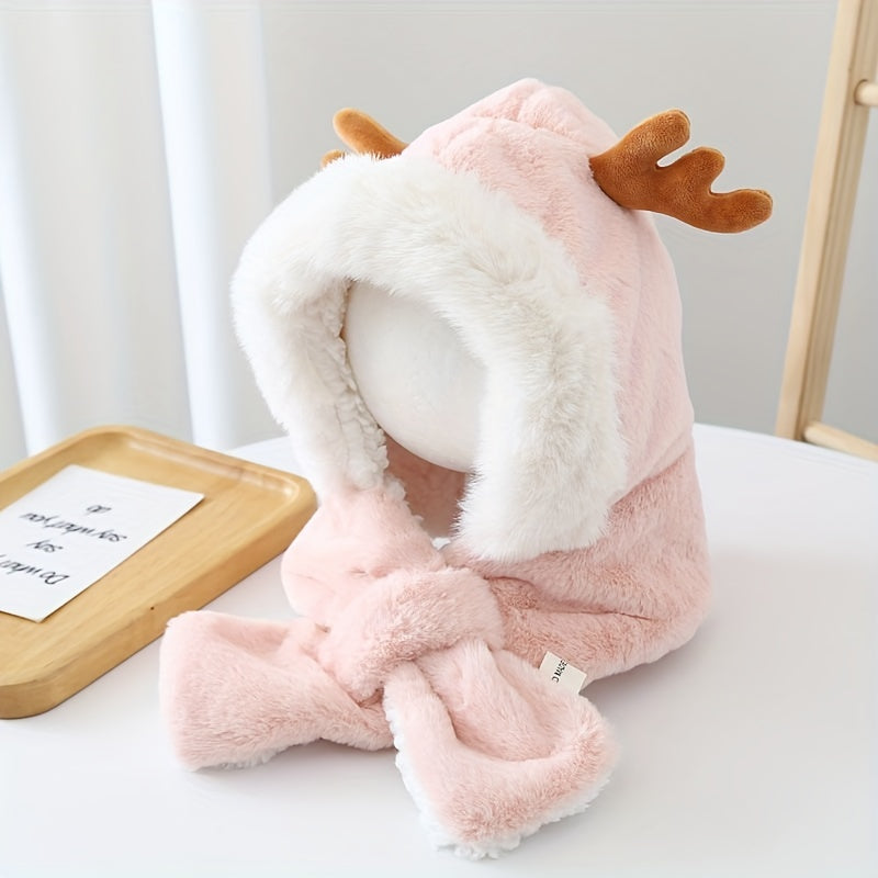 Cute animal hat and scarf Winter