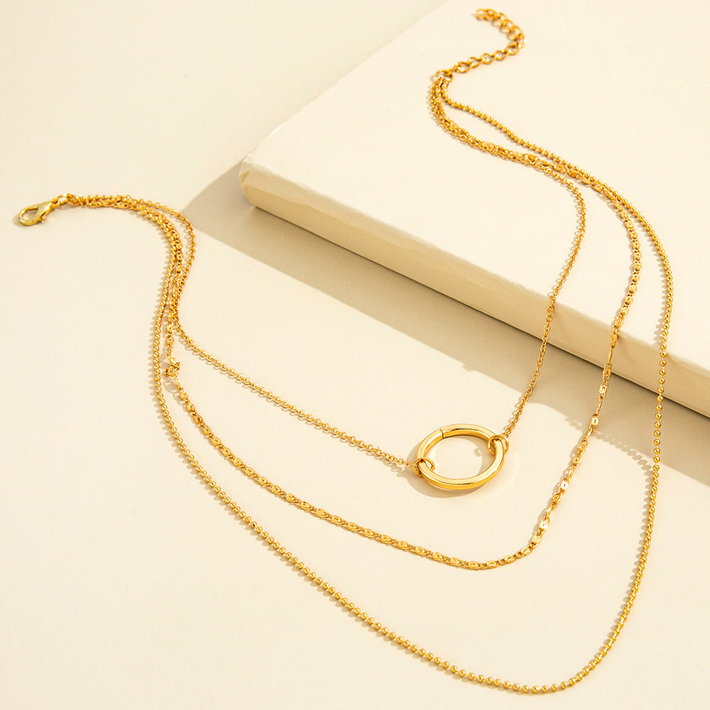 Circle Clavicle Chain Necklace