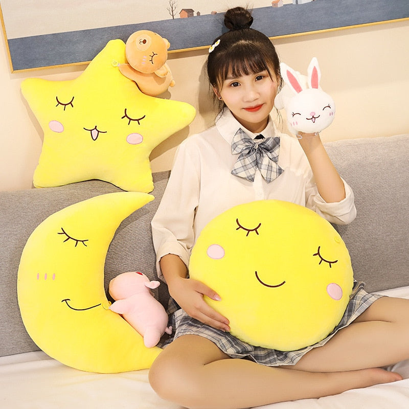 Moon Star Pillow Super Cute Plush Toy