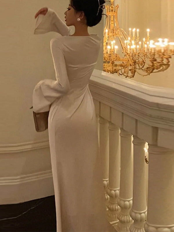 Sleek White Classy Dress