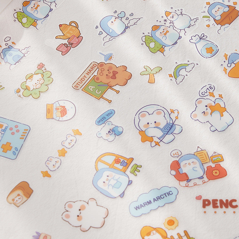 Soft Cute Planet Cute Animal Decoration Stickers