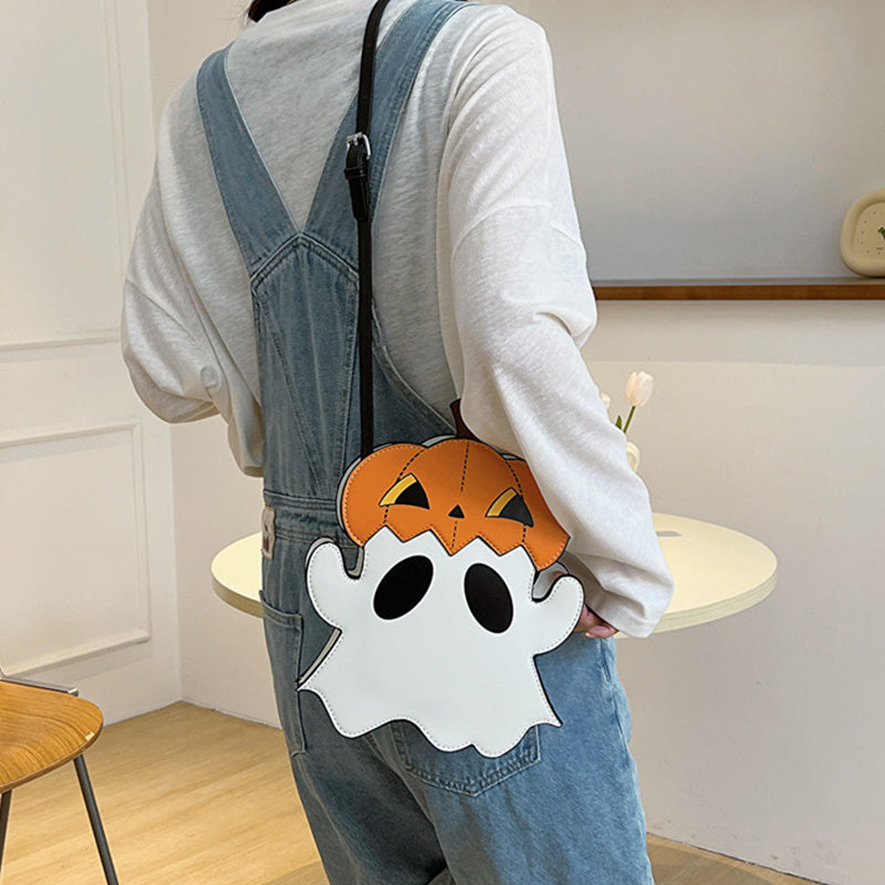 Halloween Pumpkin Ghost Cartoon shoulder bag