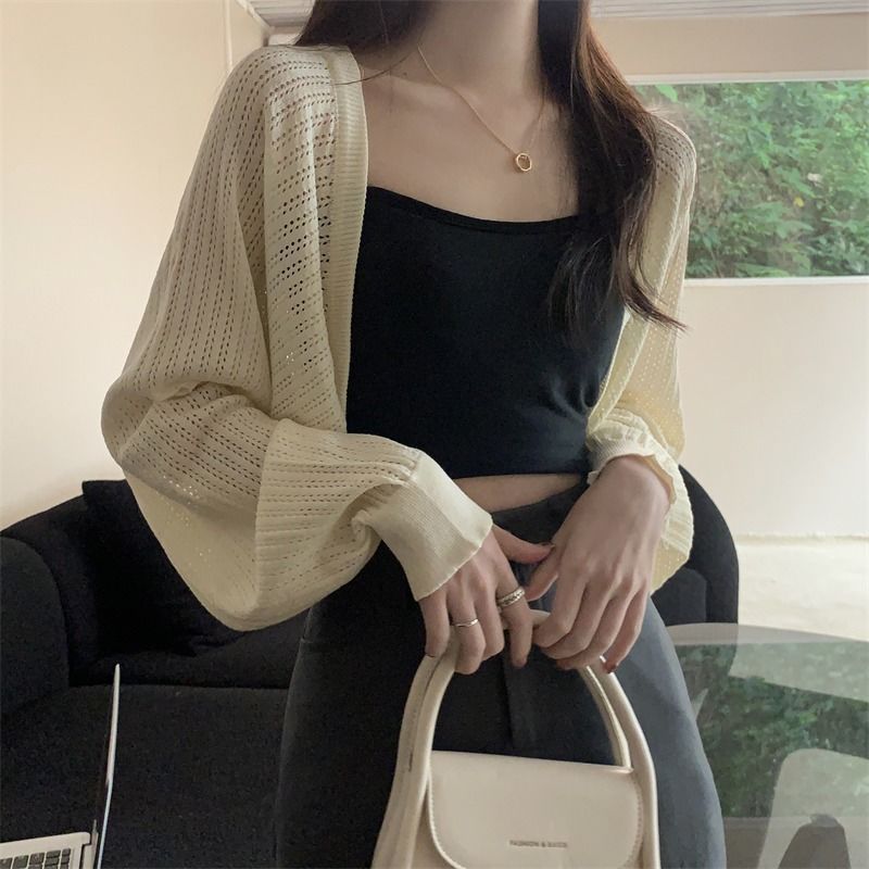 Summer Hollow-out Long-sleeved Sweater Top