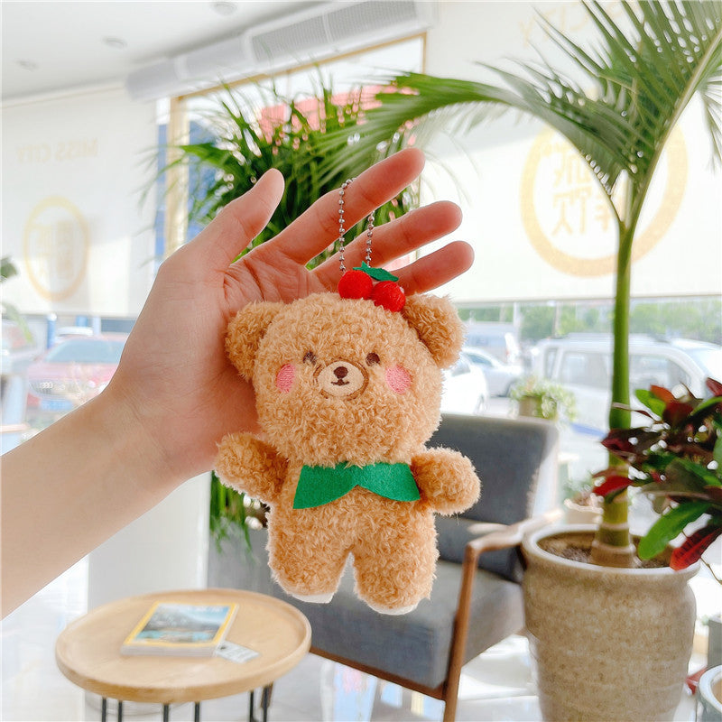 Plush Toy Strawberry Bear/Rabbit Toy Keychain Pendant