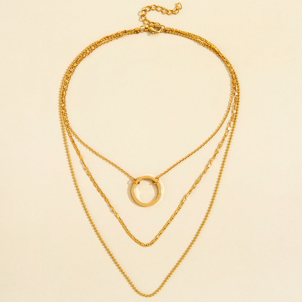 Circle Clavicle Chain Necklace