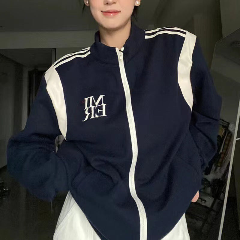 Thin Loose Retro Baseball Jacket