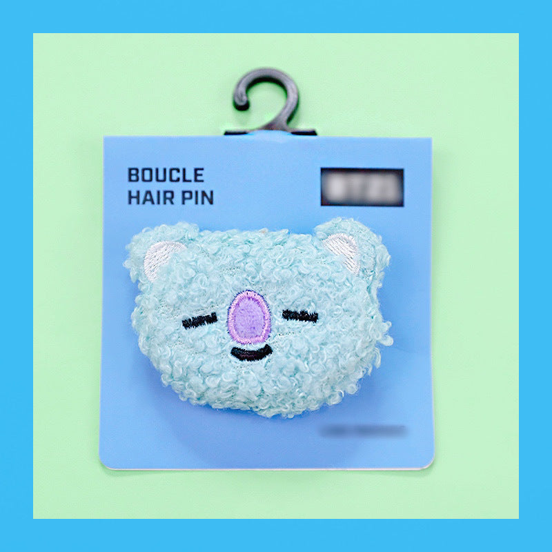 BT21 Plush cute hairpin