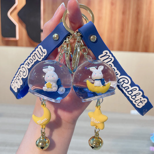 Wind Bells Star Moon Rabbit Series Floating keychain