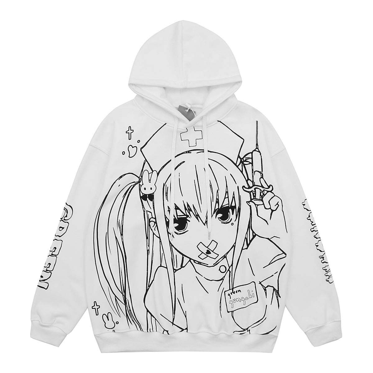 Cute cartoon printed loose sweatshirt