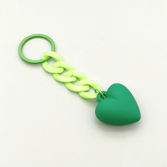 Heart-shaped Keychain Acrylic Chain Ring Accessories