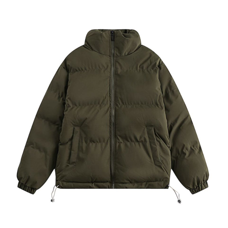 Solid Colour Cotton-padded Coat