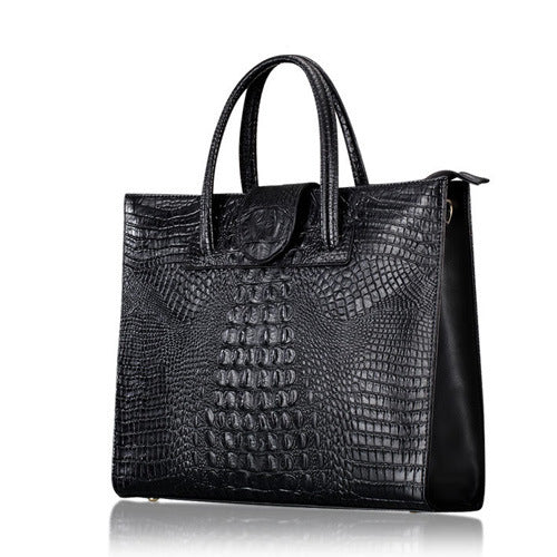 Crocodile leather shoulder bags