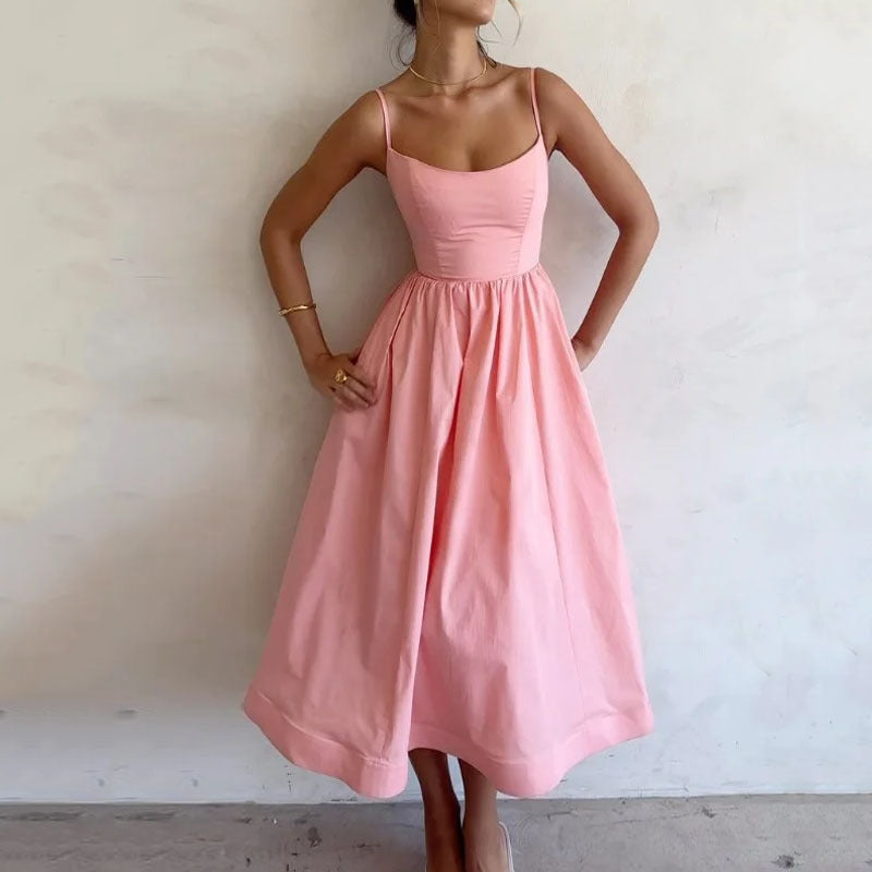 Solid Colour Sweet Dress