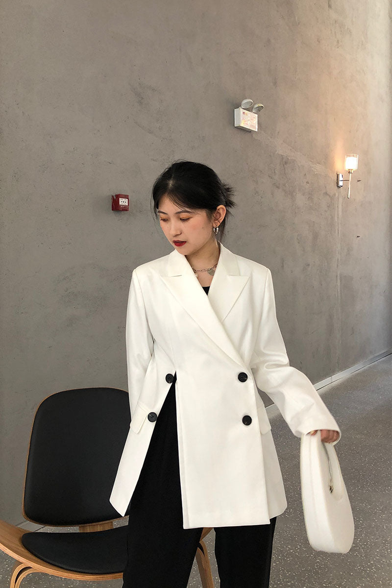 White Two Piece Design Sense Jacket