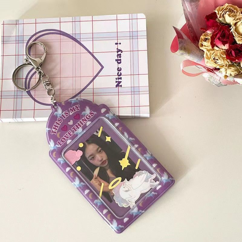 MINKYS Kpop Photocards Card Holder With Chain Protector Idol Photo Sleeves