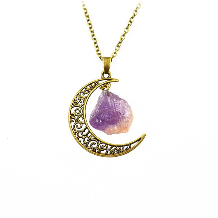 Moon crystal necklace