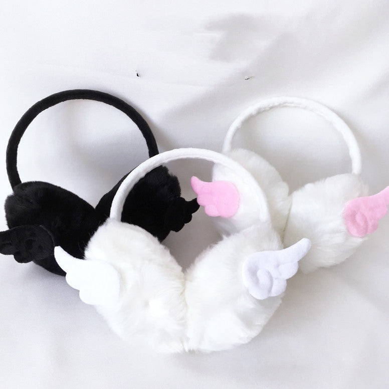 Y2K Angel Wing Warm Plush Earmuffs