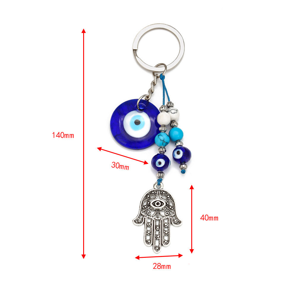 Evil eye Alloy Palm Key Pendant