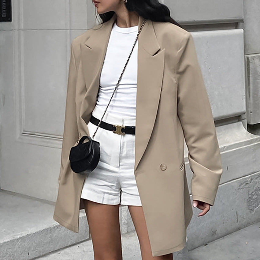 Solid Colour Suit Coat