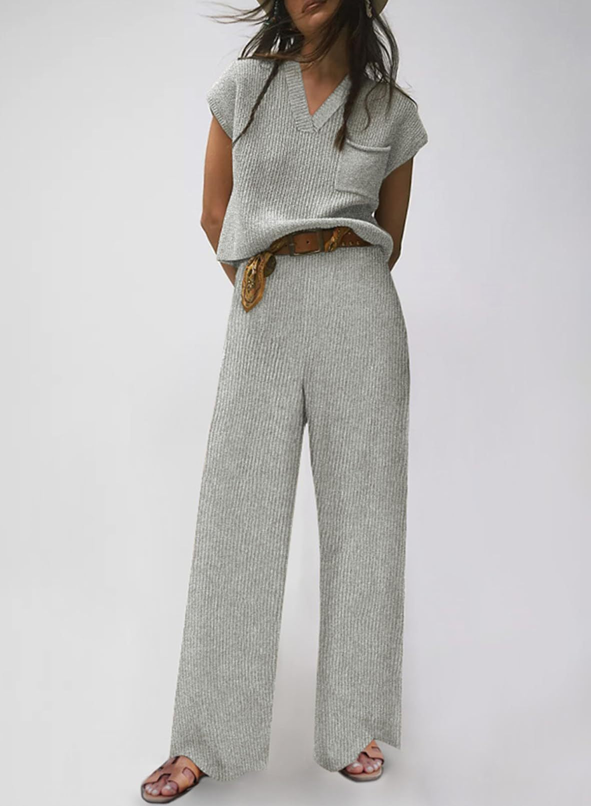 Cosy Wide-leg Two-piece Set