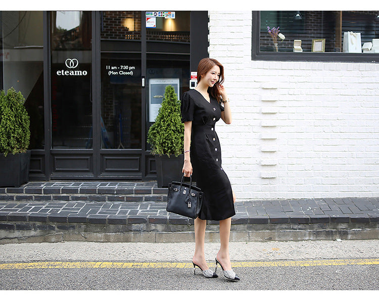 mid-length elegant styled dress