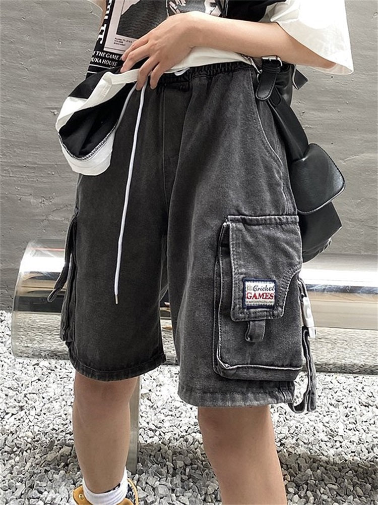 Pants Y2k Vintage High Street Work Casual Loose Shorts