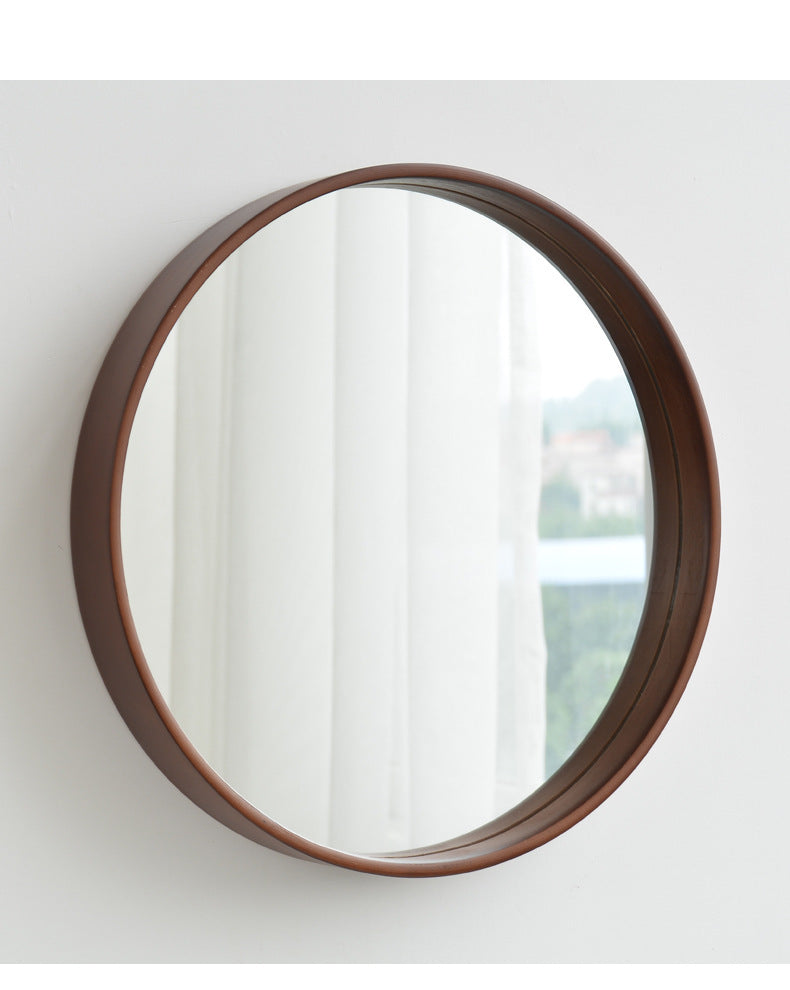 Solid Wood Simple Bathroom Mirror