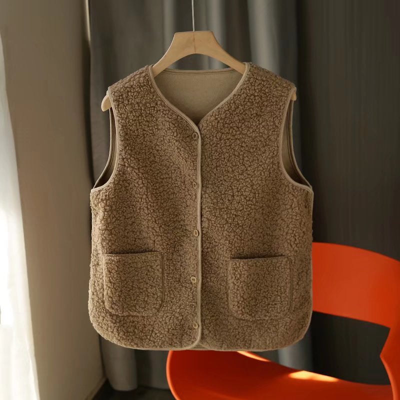 Woollen Fur-styled Vest