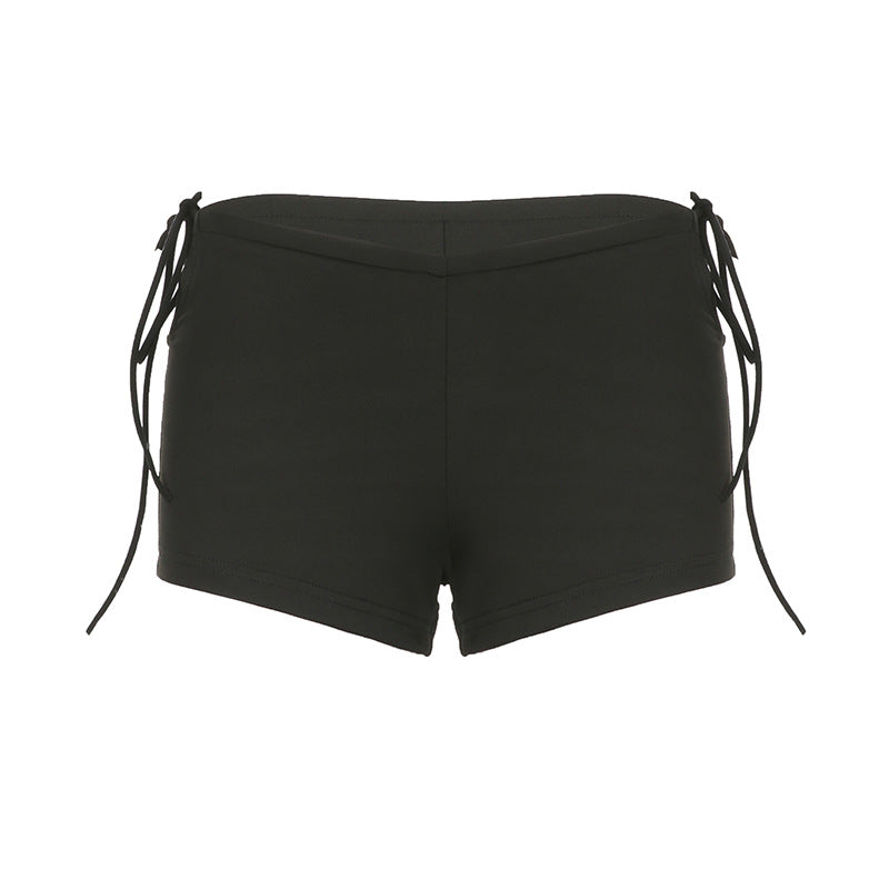 Simple Solid Colour Low Waist Shorts