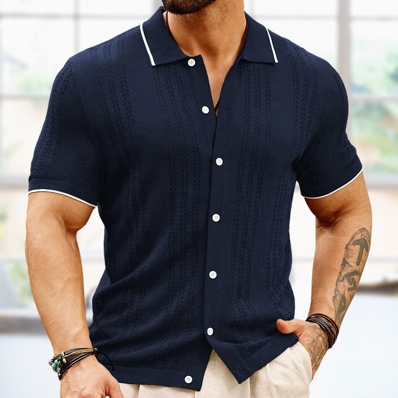 Short-sleeved button Polo Shirt