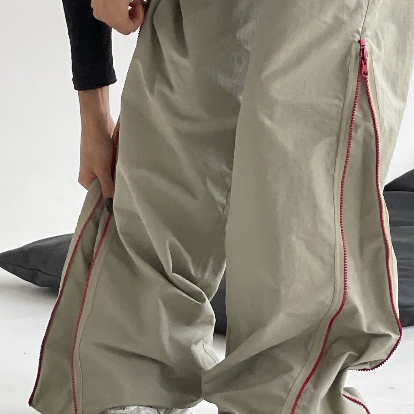 Baggy Khaki Loose Trousers