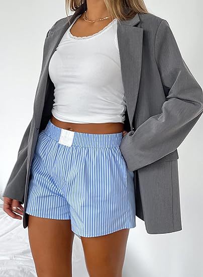 Loose Comfortable Striped Shorts