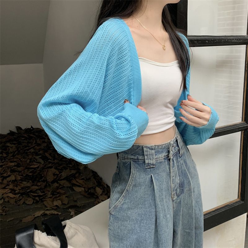 Summer Hollow-out Long-sleeved Sweater Top