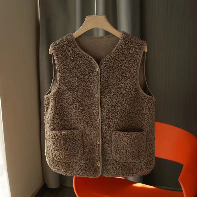 Woollen Fur-styled Vest