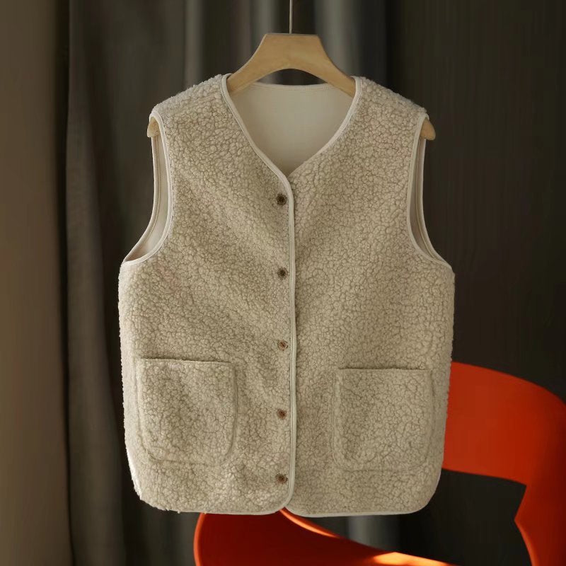 Woollen Fur-styled Vest