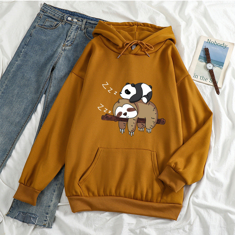 Printed Long Sleeve Loose-fitting Casual Pullover