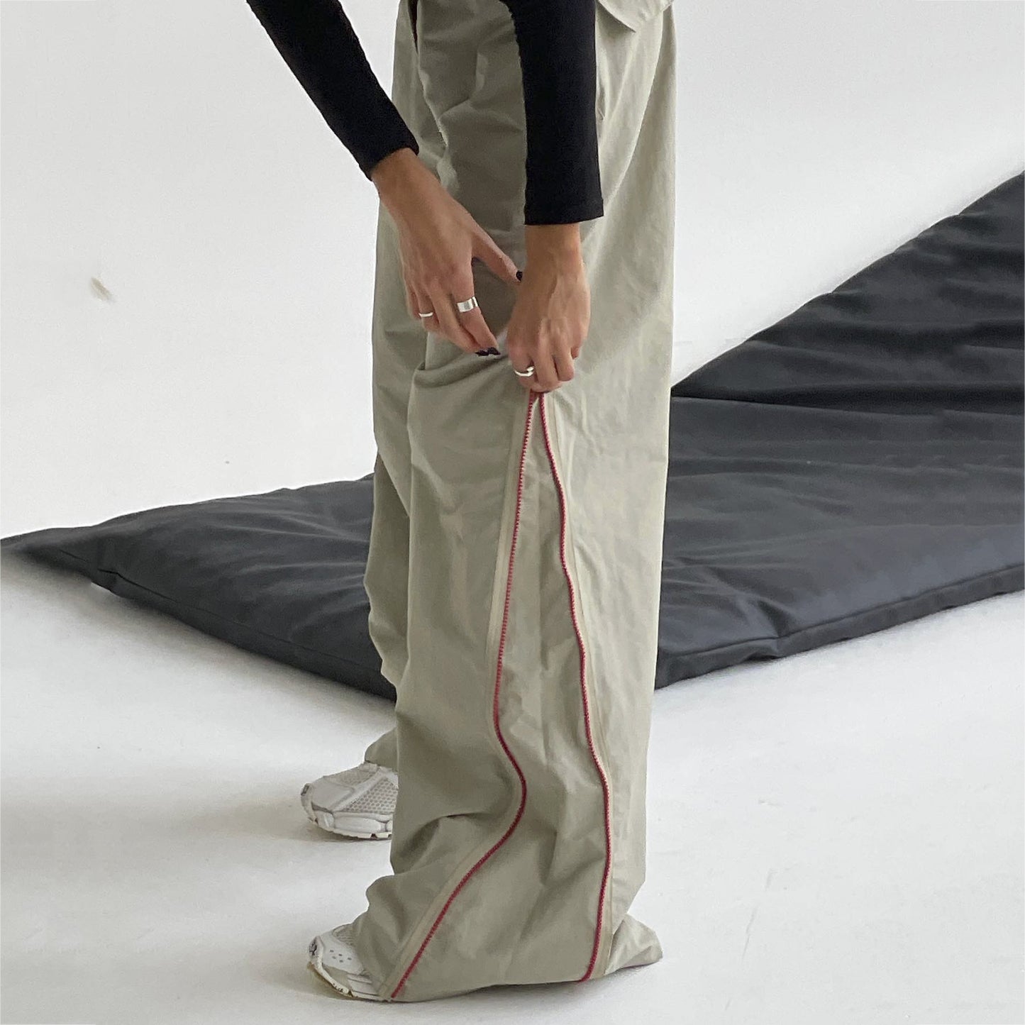 Baggy Khaki Loose Trousers