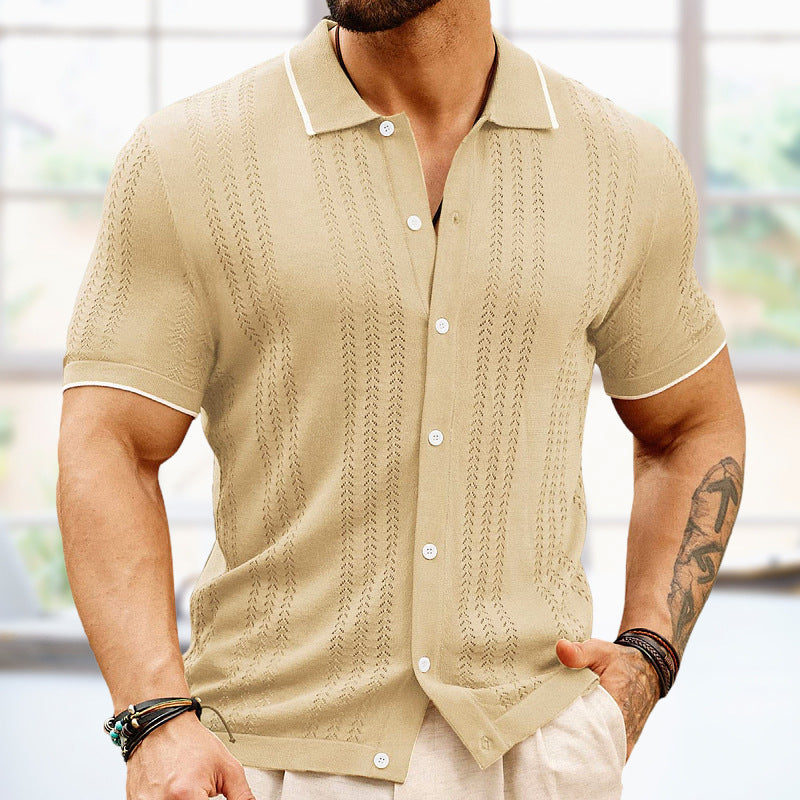 Short-sleeved button Polo Shirt