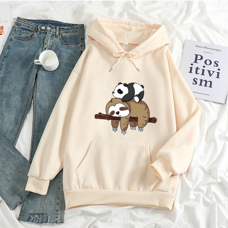 Printed Long Sleeve Loose-fitting Casual Pullover