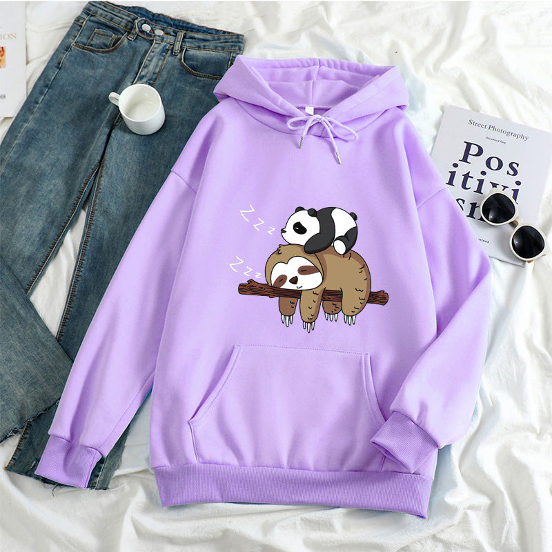 Printed Long Sleeve Loose-fitting Casual Pullover