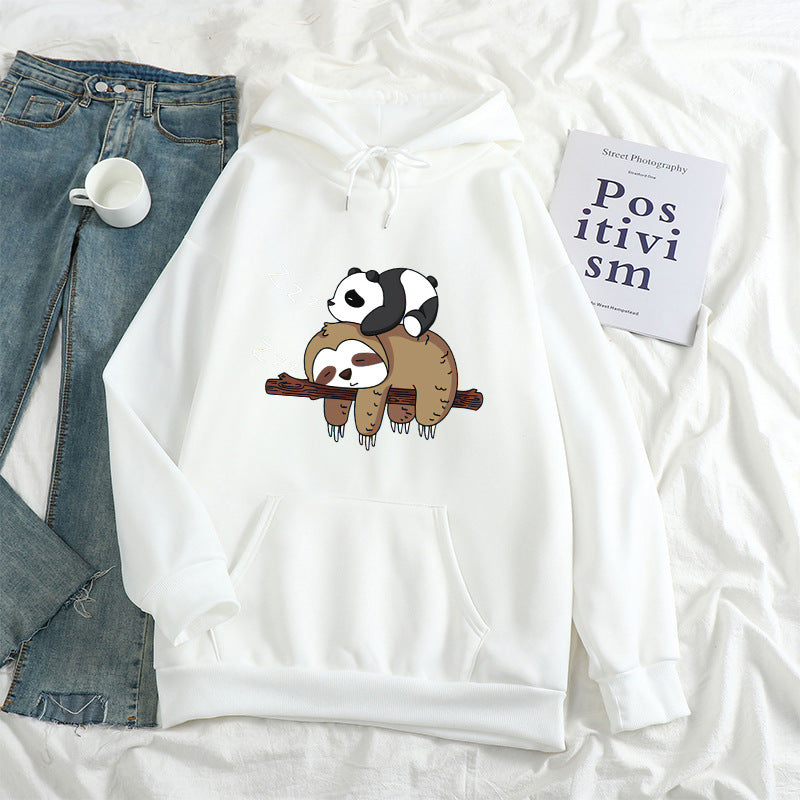 Printed Long Sleeve Loose-fitting Casual Pullover